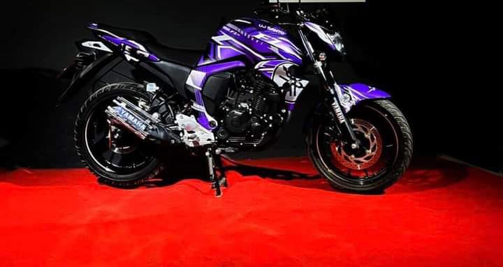Yamaha Fzsv2 purpale branding decals sticker set