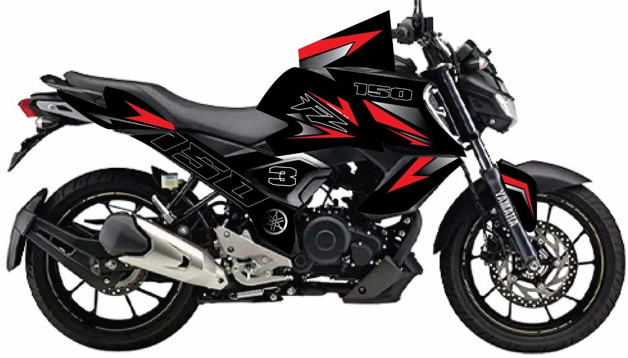fzsv3 red and black colour decals sticker