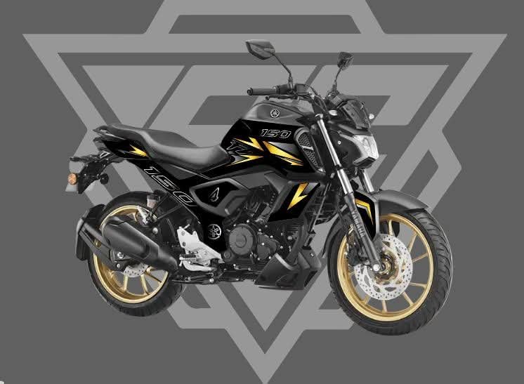 fzsv3 black colour decals sticker