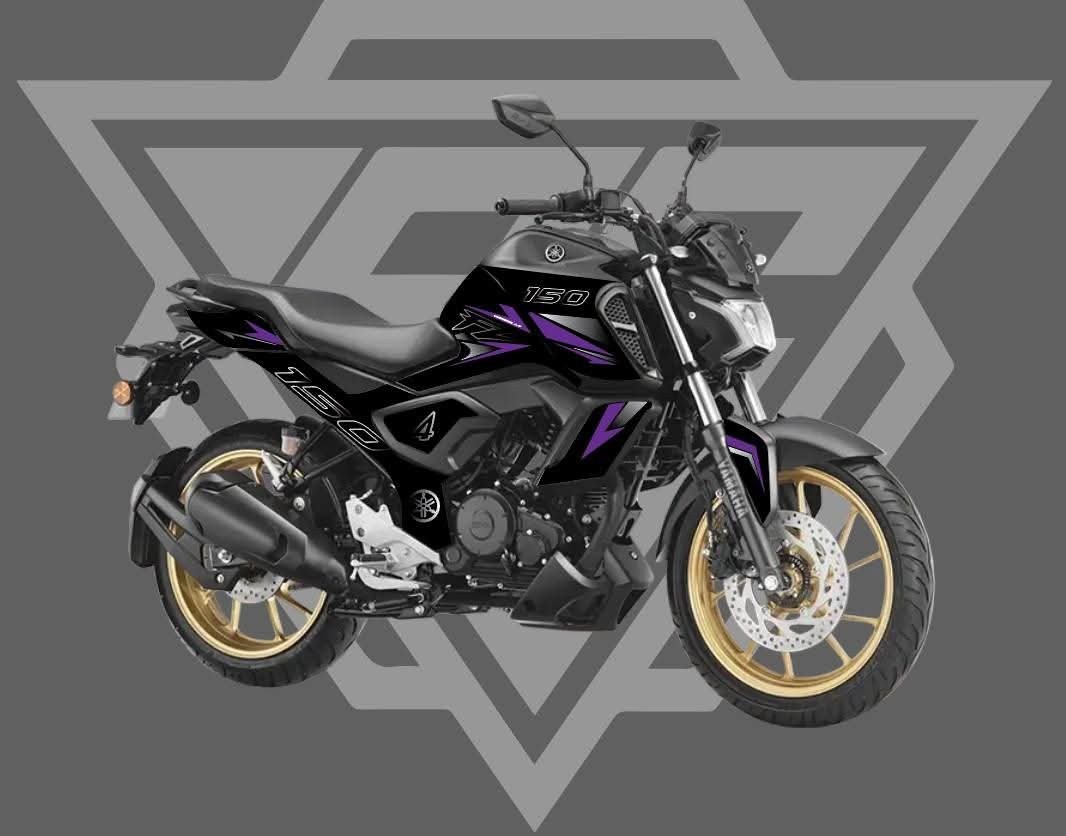 fzsv3 black colour decals sticker