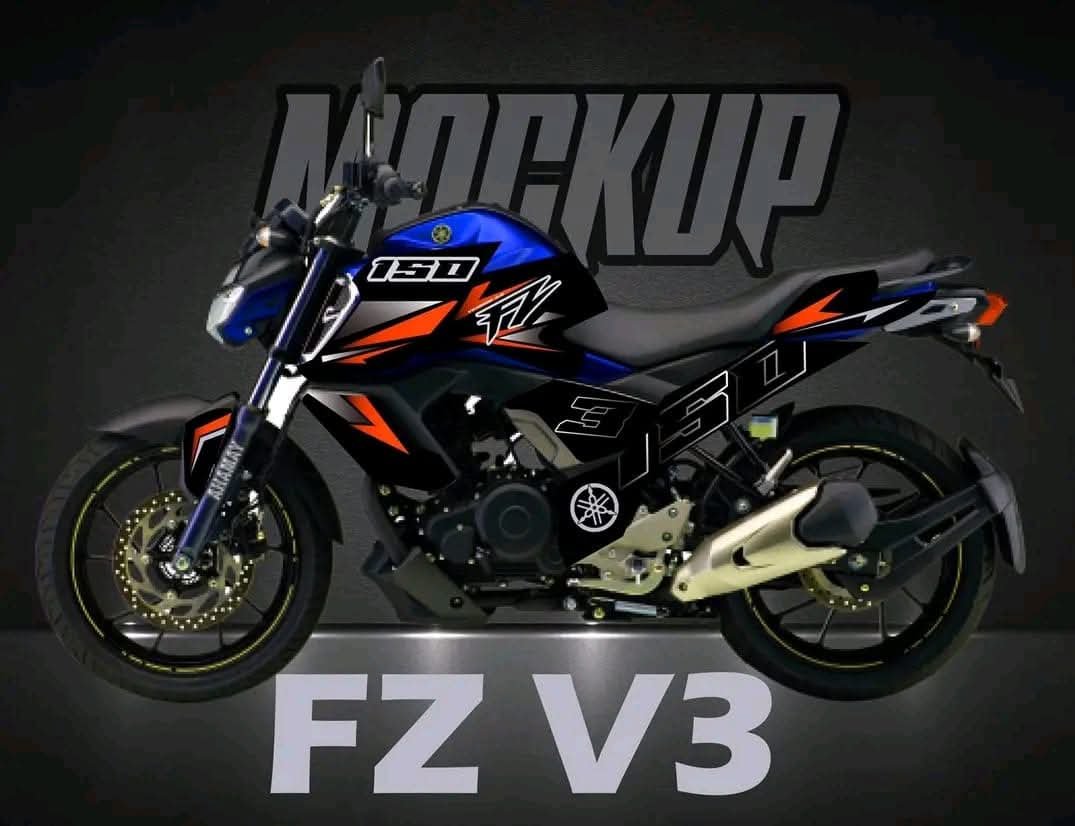 fzsv3 orange colour decals sticker