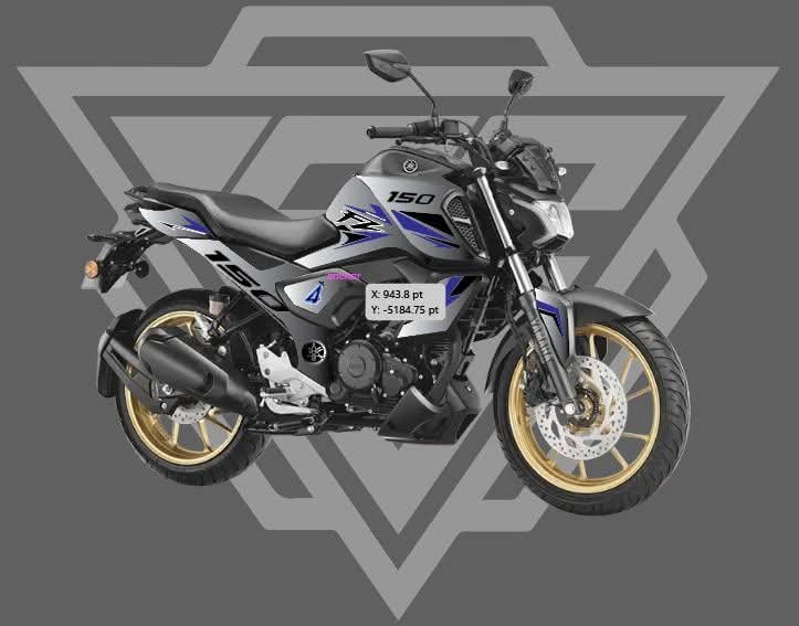 fzsv3 silver colour decals sticker