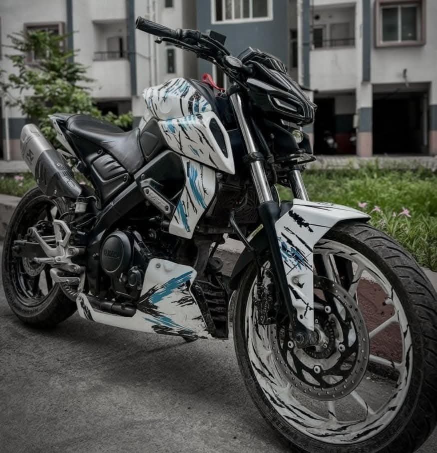 MT15 white colour decals sticker