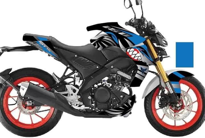 Mt15 blue and black colour decals sticker