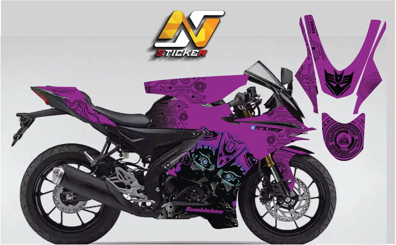 R15m/V4 purple bumblebee edition super mod decals sticker