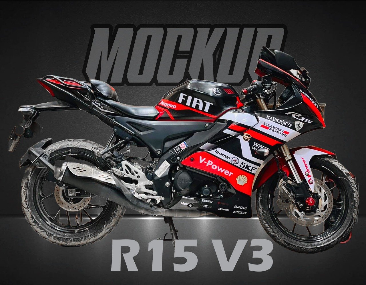 R15m/V4 black colour decals sticker