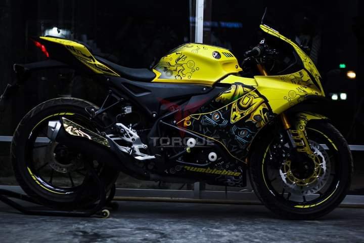 R15m/V4 yellow premium edition decals sticker