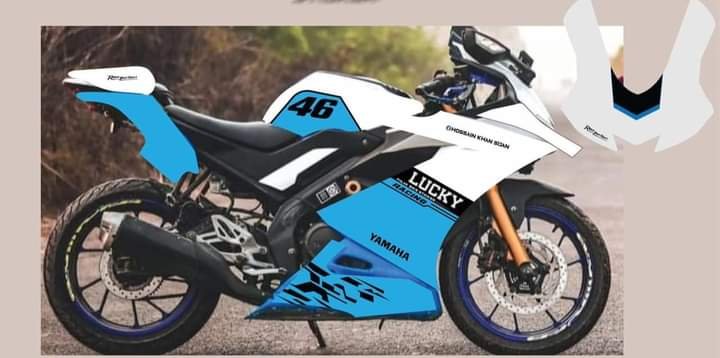 R15m/V4 white colour decals sticker