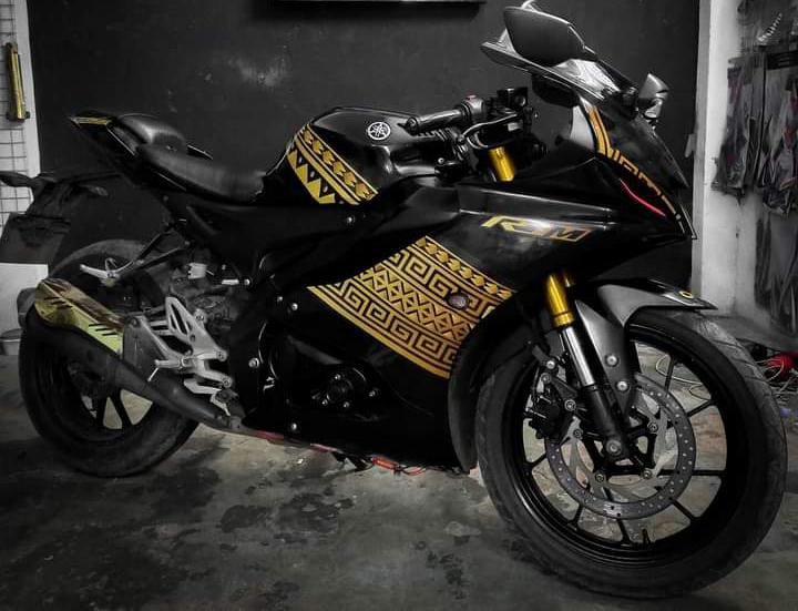 R15m/V4 black colour decals sticker