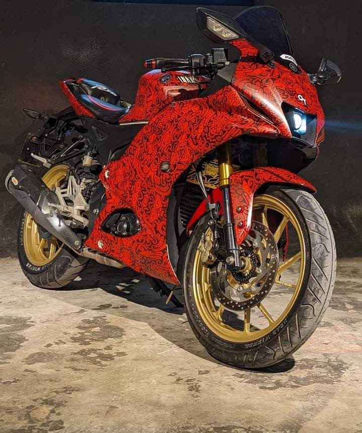 R15m/V4 red colour super mod decals sticker