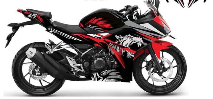 CBR 150 black colour tiger edition decals sticker