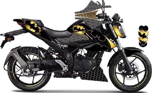 Gixxer fi black colour super modification decals sticker set