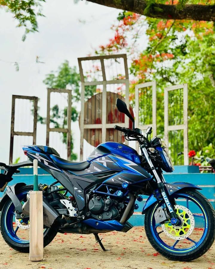 Gixxer fi blue colour decals sticker