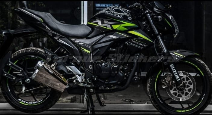gixxer monotone black edition premium decals sticker set