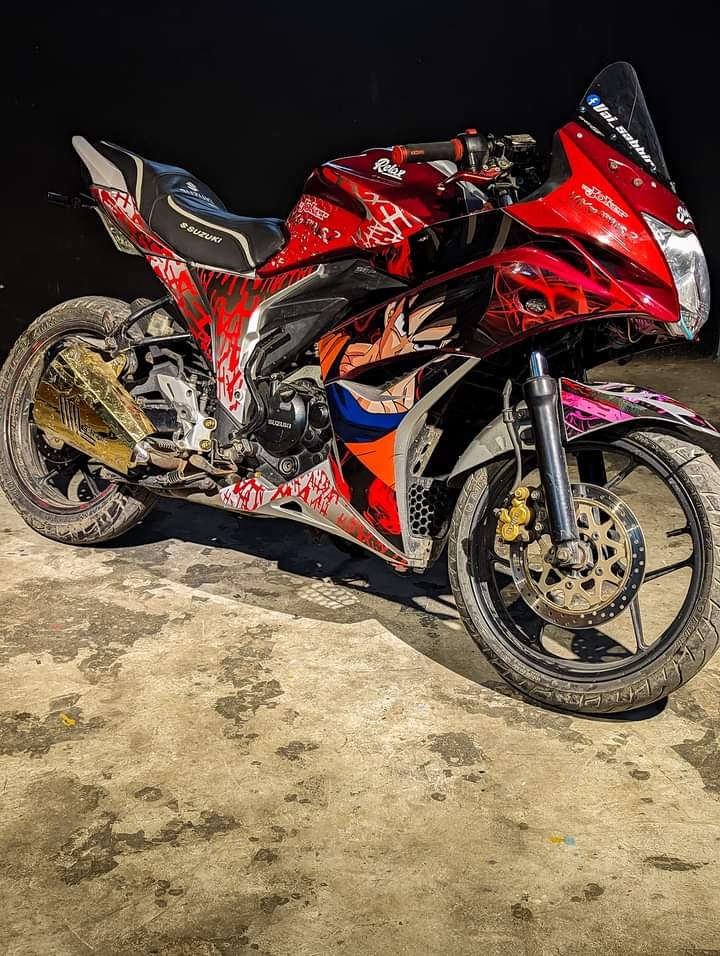 gixxer sf old model enemy design decals sticker set