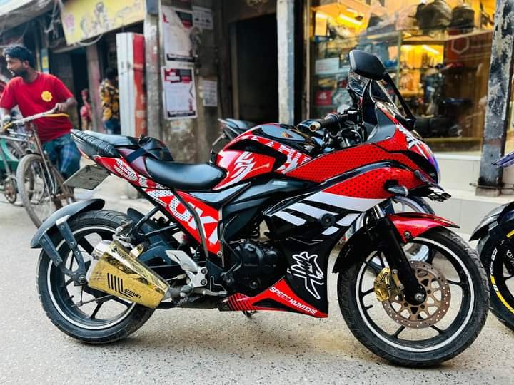 gixxer sf old model red colour most exclusive mod decals sticker