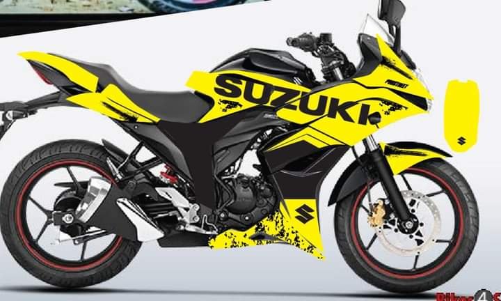 gixxer sf old model yellow colour decals sticker