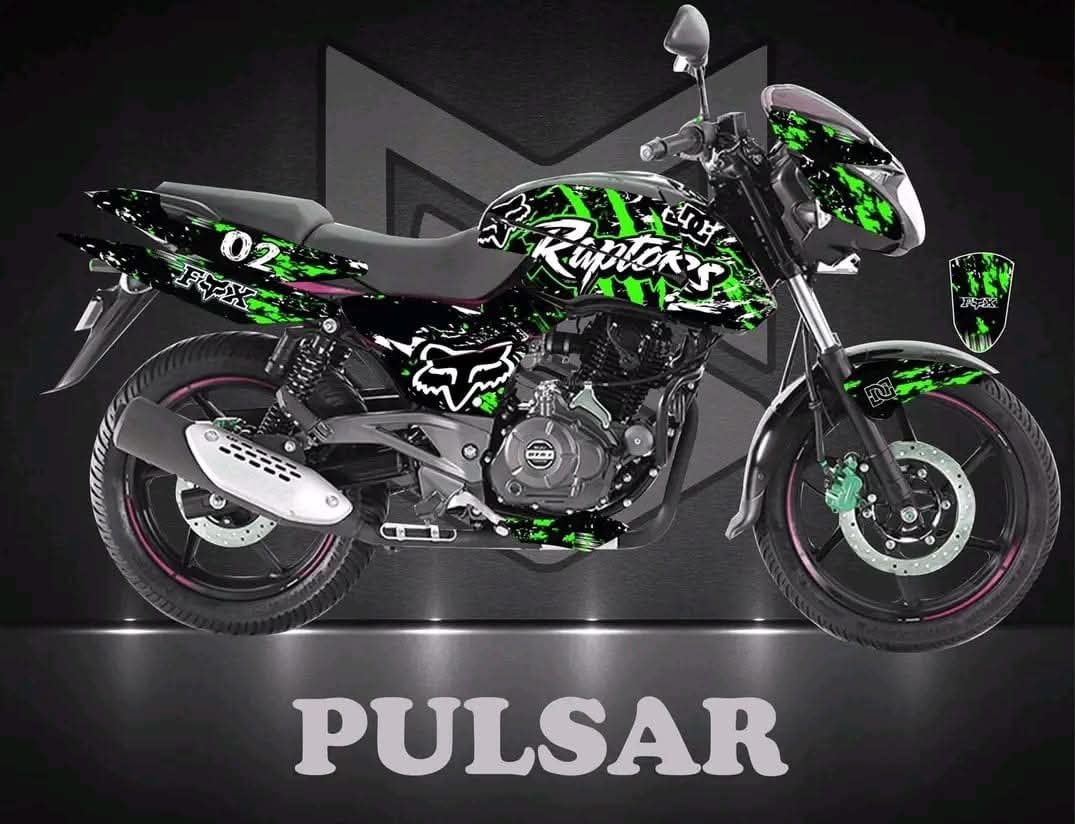 pulsar green super edition decals sticker set