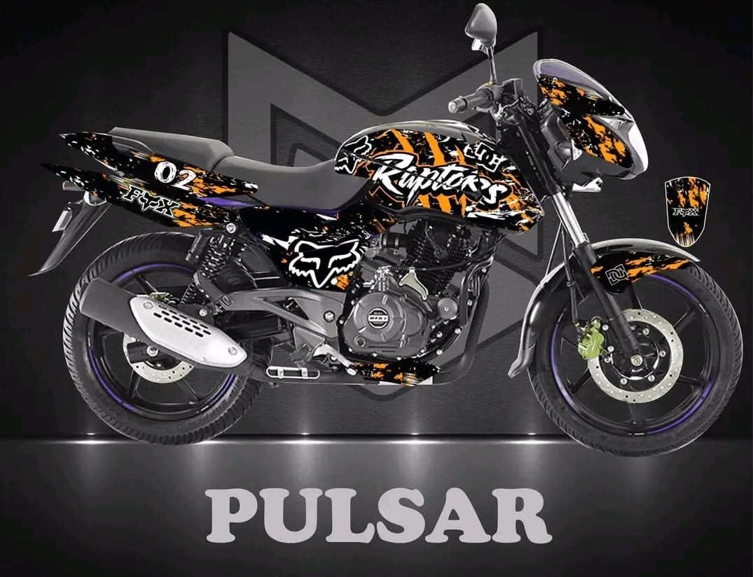 pulsar orange colour decals sticker set