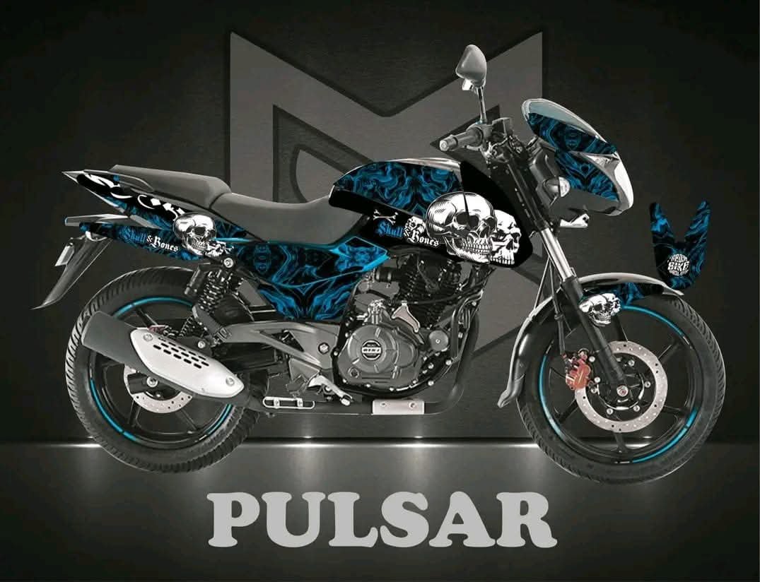 pulsar gray blue colour decals sticker set