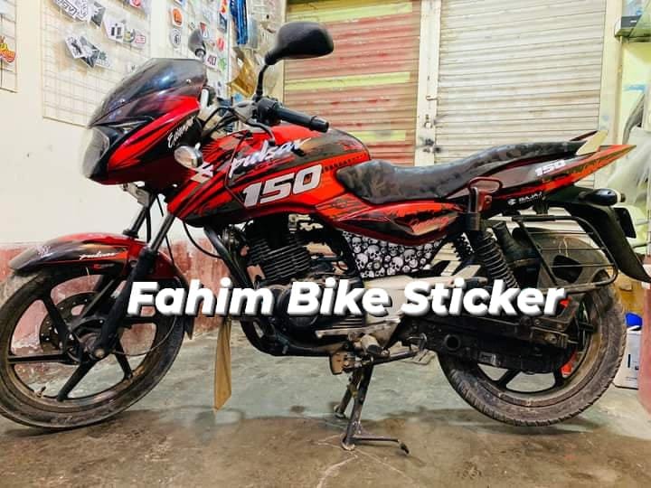 pulsar red colour super mod decals sticker set