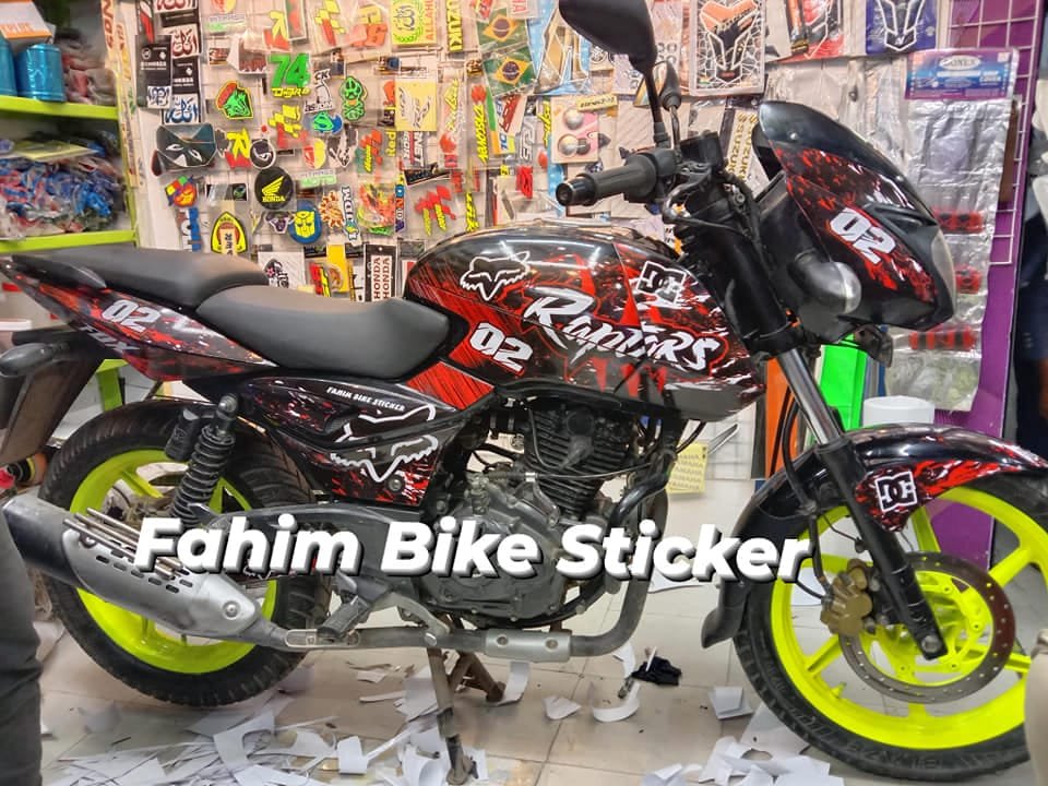 pulsar red colour super edition decals sticker set