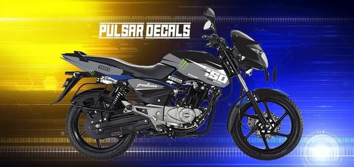 pulsar black colour super premium quality decals sticker set