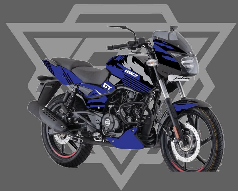 pulsar blue colour premium quality decals sticker set
