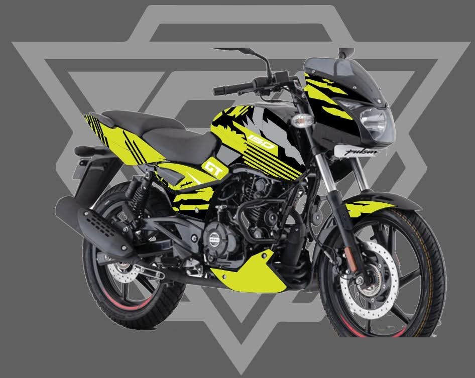 pulsar yellow colour premium quality super mod decals sticker set