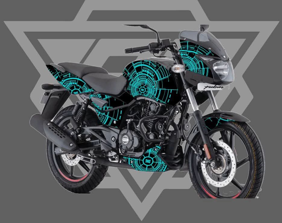 pulsar sky blue colour premium quality decals sticker set