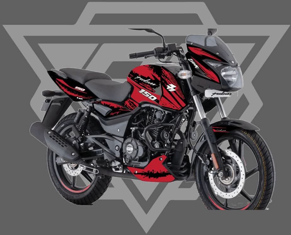 pulsar rose red colour premium quality decals sticker set