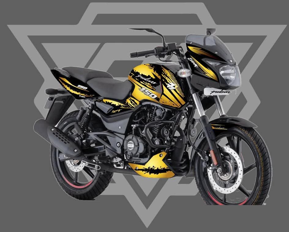 pulsar dark yellow colour decals sticker set
