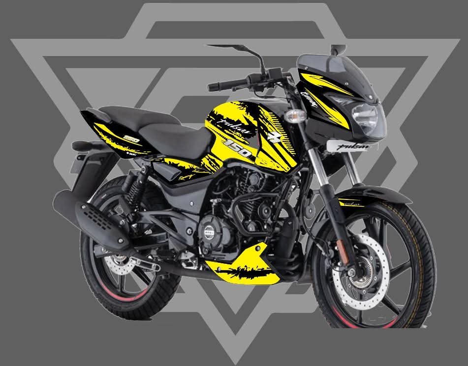pulsar yellow colour super premium mod decals sticker set