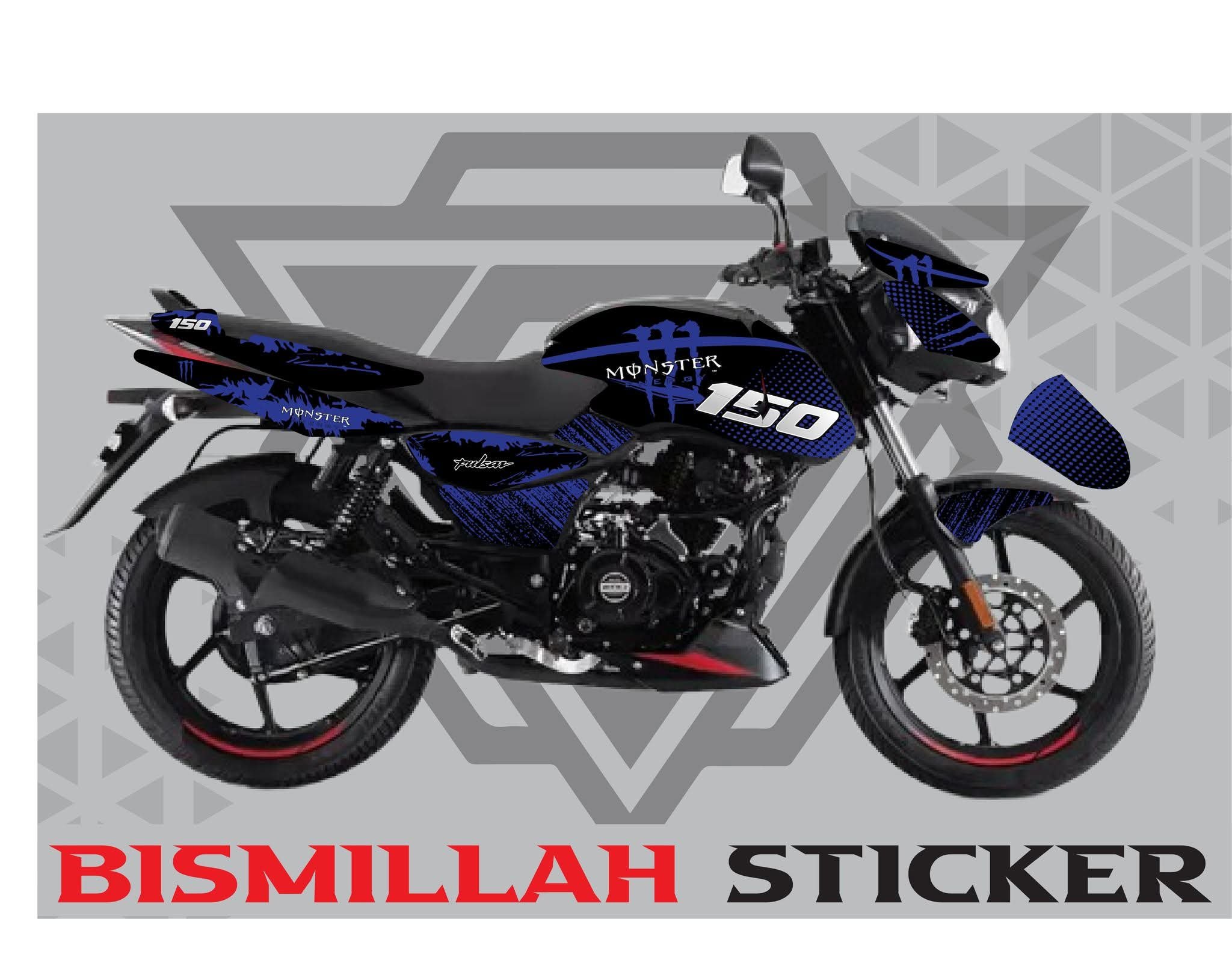 pulsar blue colour premium edition decals sticker set