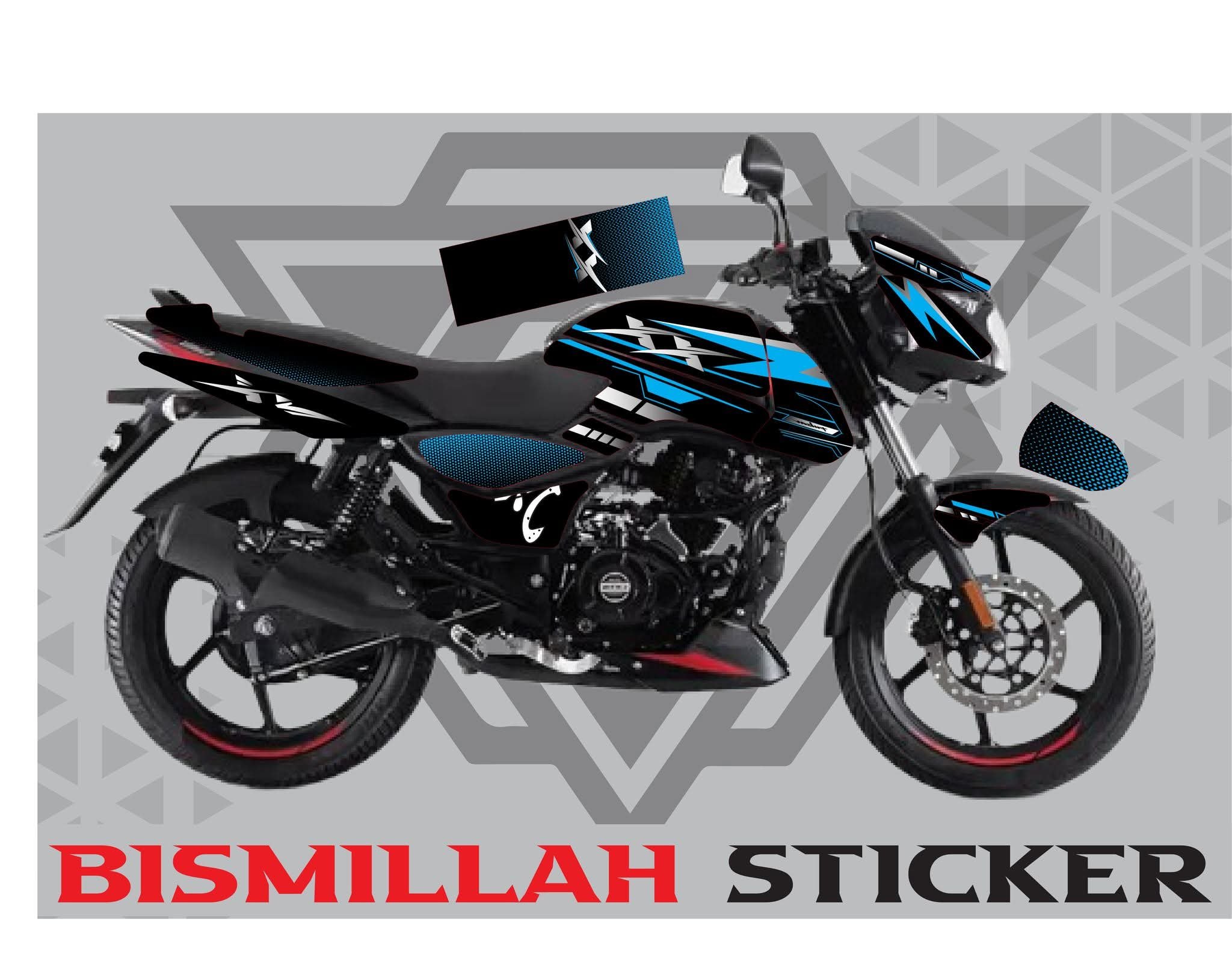 pulsar blue colour premium edition decals sticker set