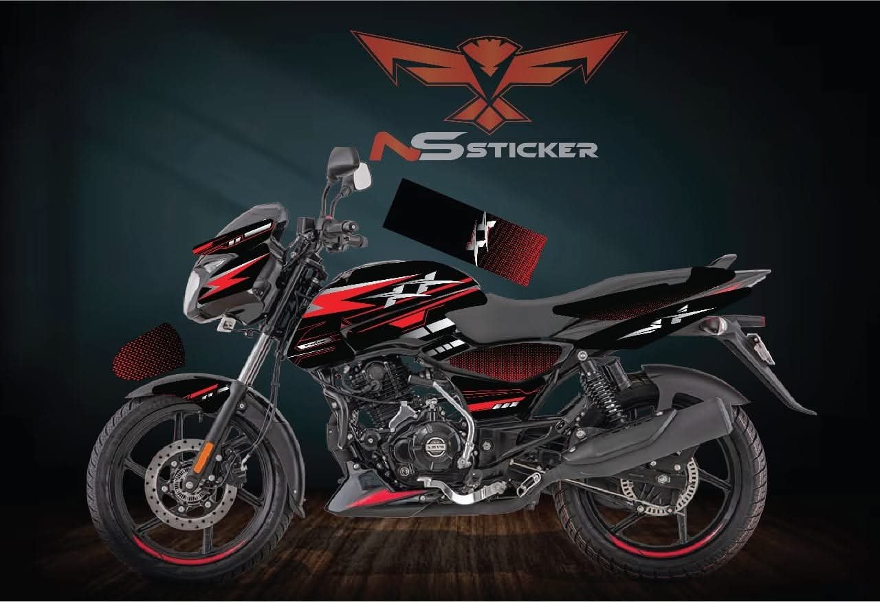 pulsar red colour decals sticker set