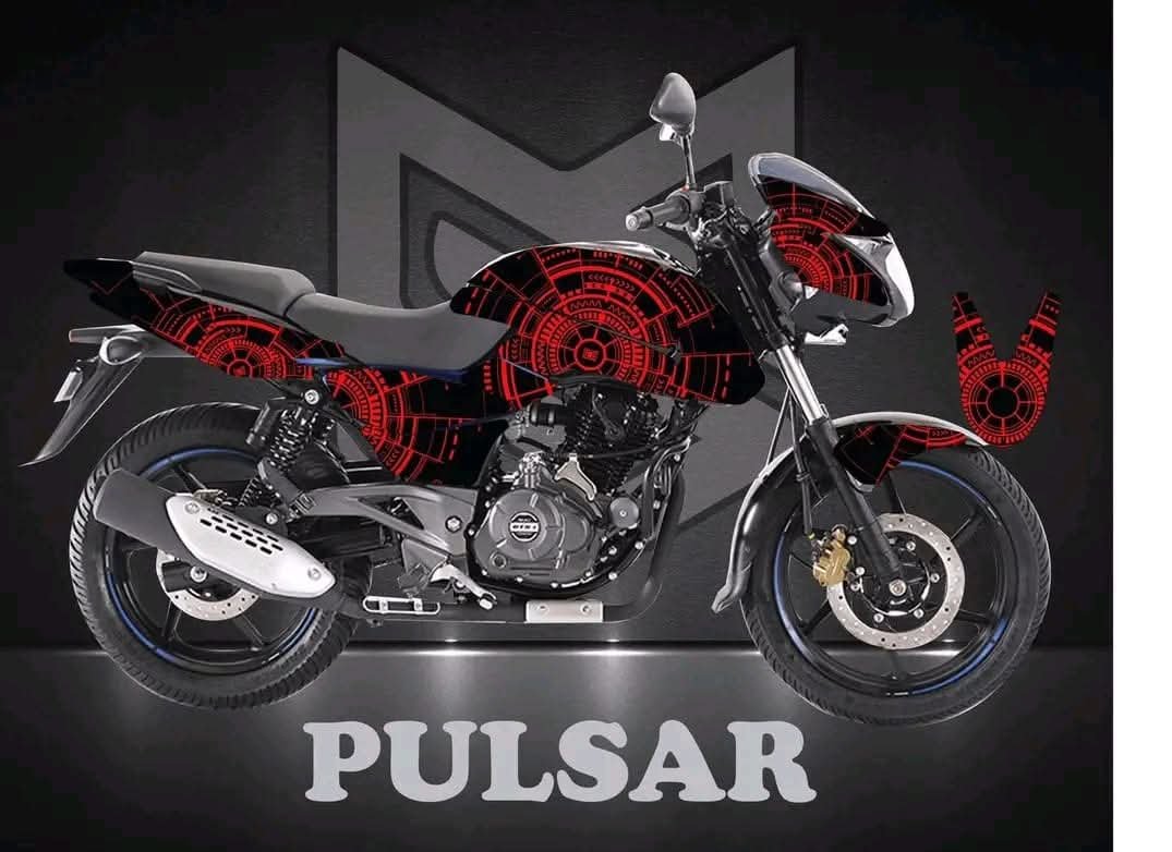 pulsar red colour decals sticker set