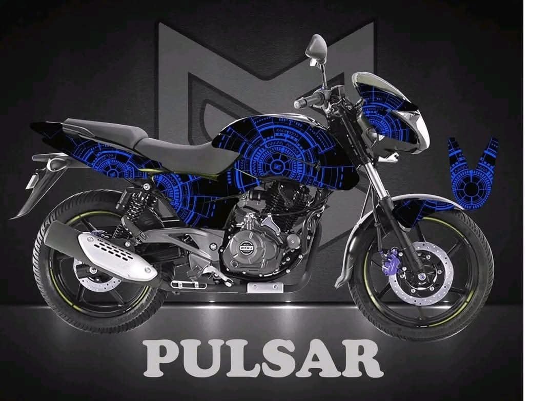 pulsar dark blue colour decals sticker set