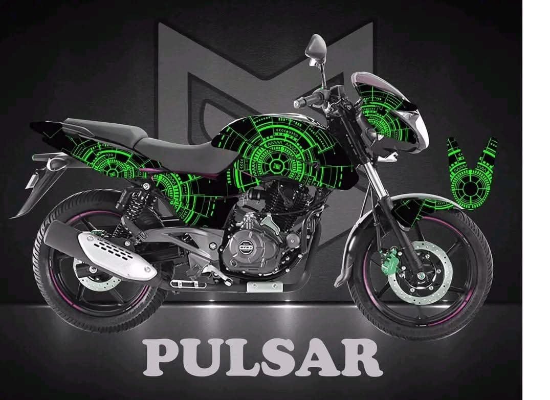 pulsar green colour premium edition decals sticker set