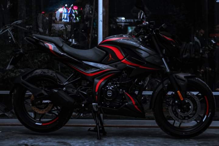 pulsar n160 black and red colour premium quality decals sticker set