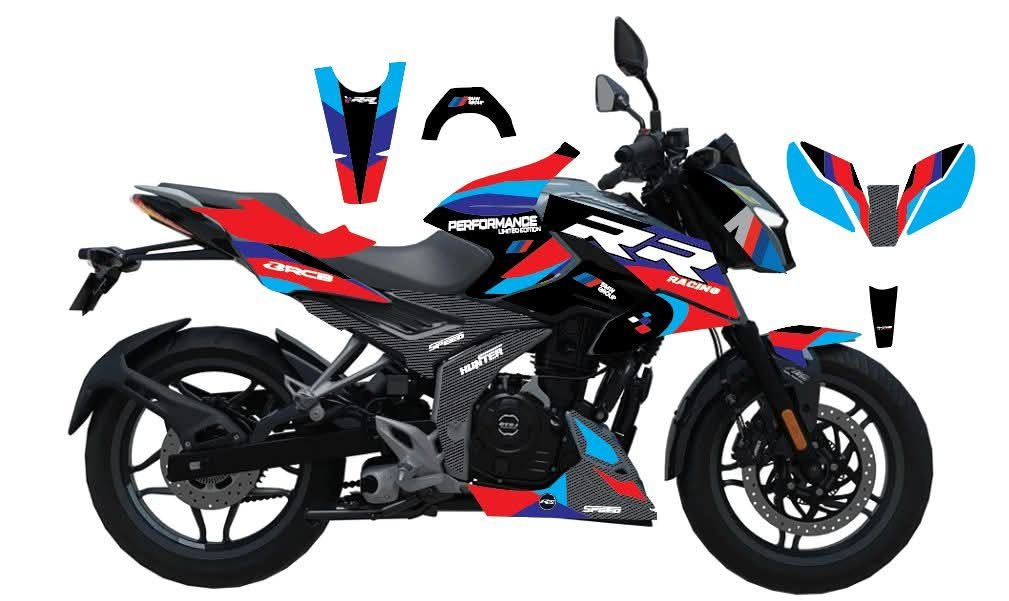 pulsar n160 red colour premium quality super edition decals sticker set
