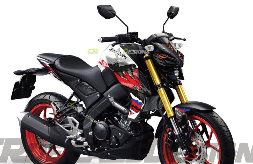 mt15 black colour super edition decals sticker set