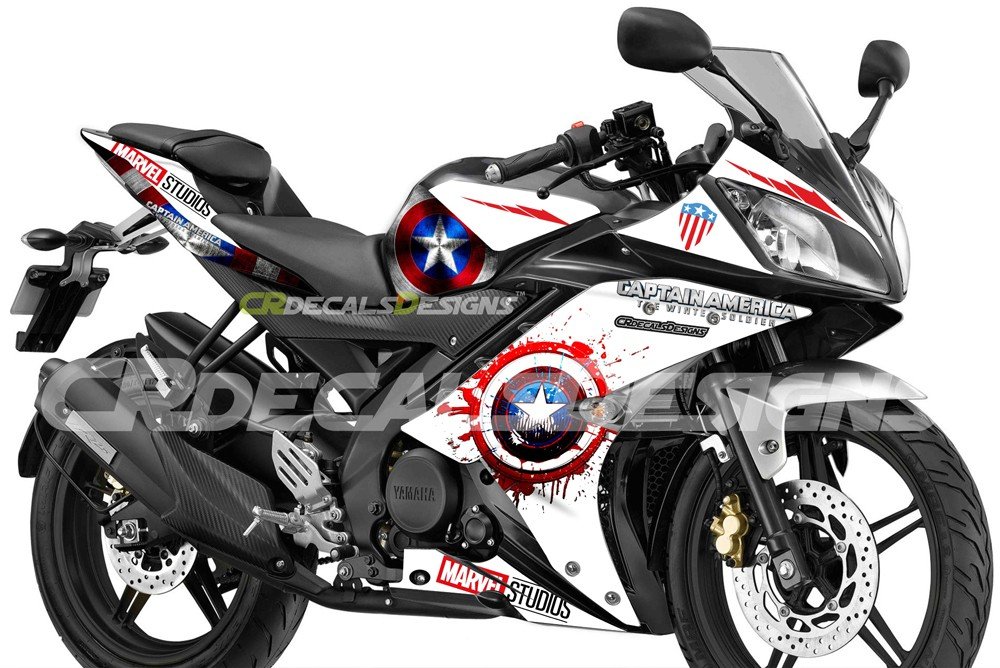 R15v2 captain America super edition decals sticker set