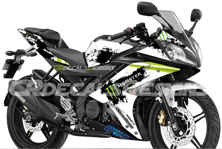 R15v2 white colour monster edition decals sticker set