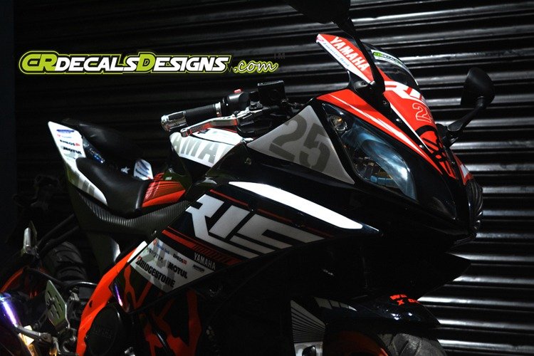 R15v2 Red colour super edition decals sticker set