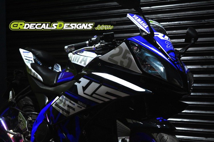 R15v2 dark blue colour decals sticker set