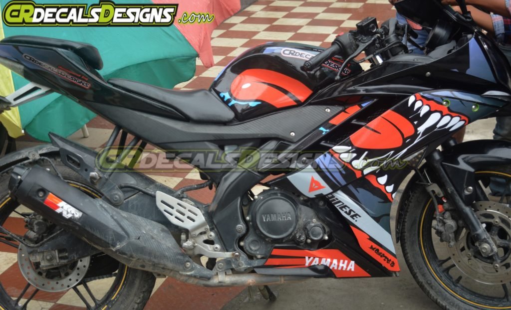 R15v2 Red shark model decals sticker set
