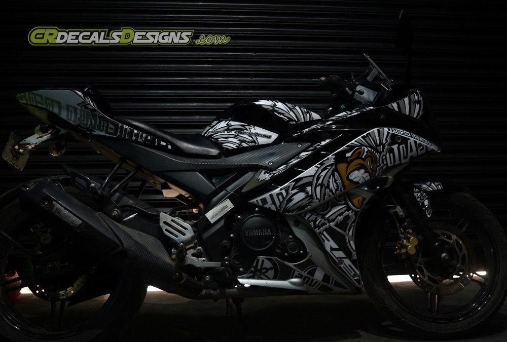 R15v2 white colour prime edition decals sticker set