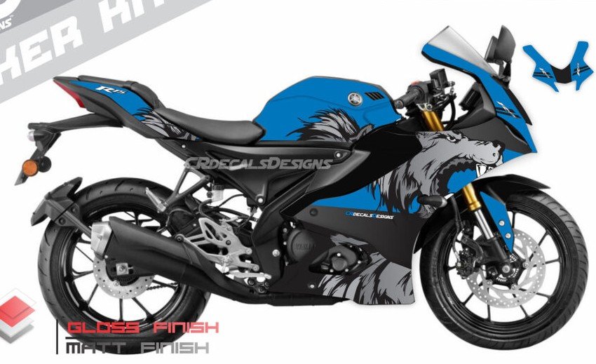 R15v3 sky blue colour wolf edition decals sticker set