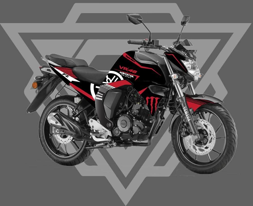 Fzv2 red colour decals sticker set